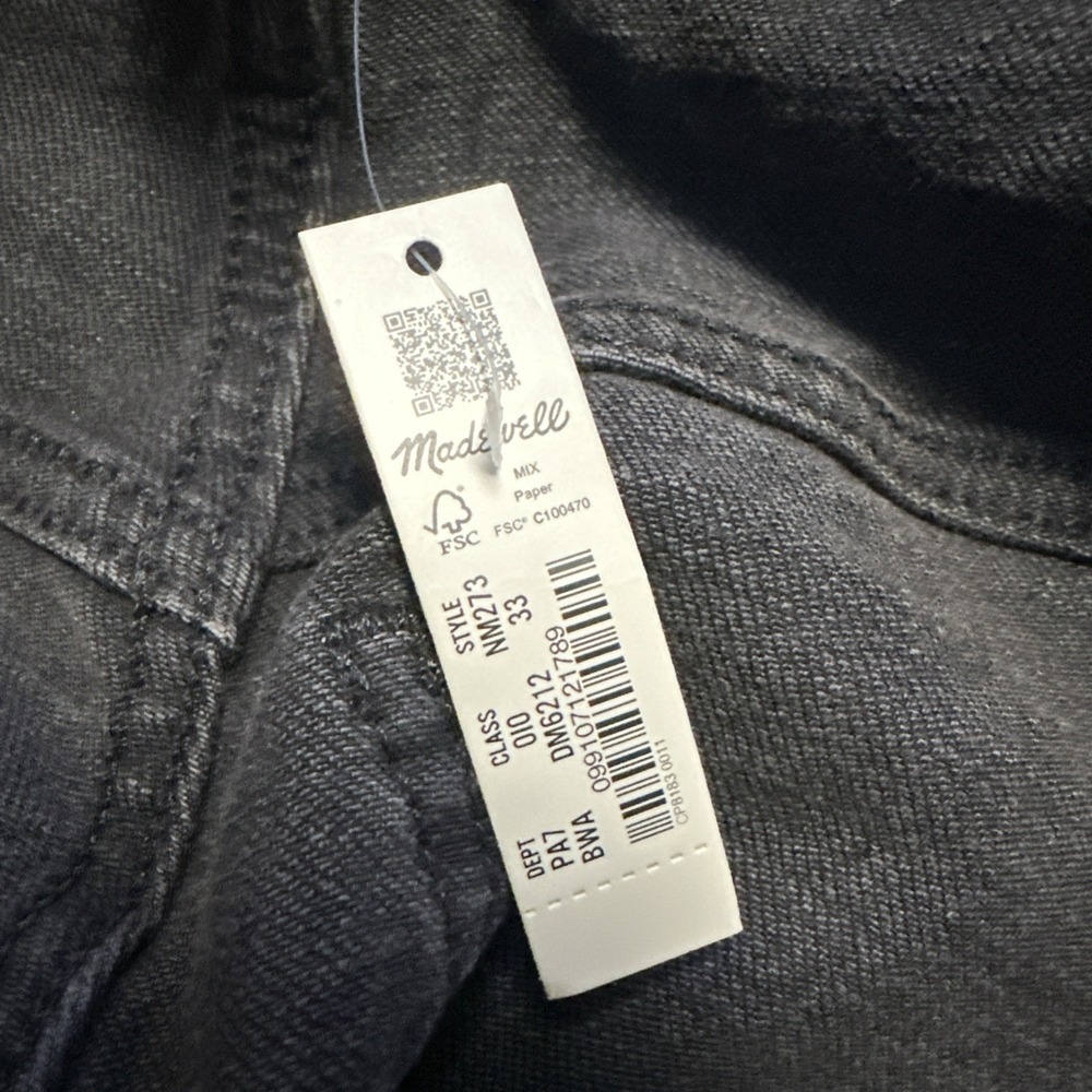 MADEWELL The Curvy '90s Straight Jeans Women's Size 33 Belmere Wash - Picture 6 of 12